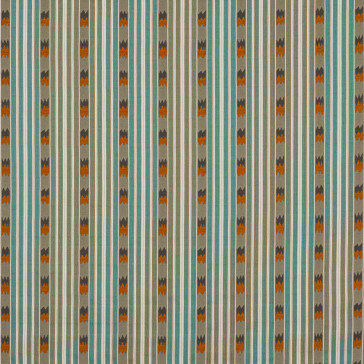 Jane Churchill - Kendra Stripe - J0174-03 Aqua/Copper