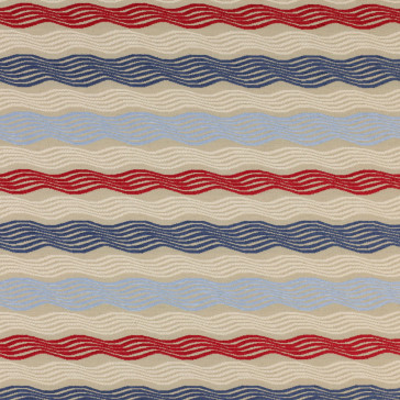 Jane Churchill - Furrow Stripe - J707F-01 Blue/Red