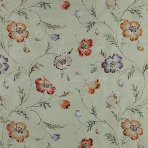 Colefax and Fowler - Pembury Silk - Tomato/Aqua - F3704/01