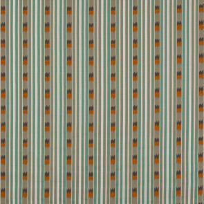 Jane Churchill - Kendra Stripe - J0174-03 Aqua/Copper